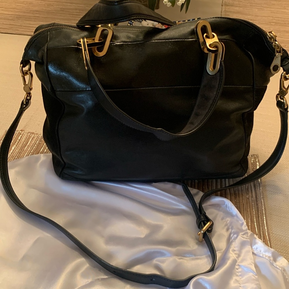 Marc Jacobs Black Tote with Gold Accents - Picture 8 of 16